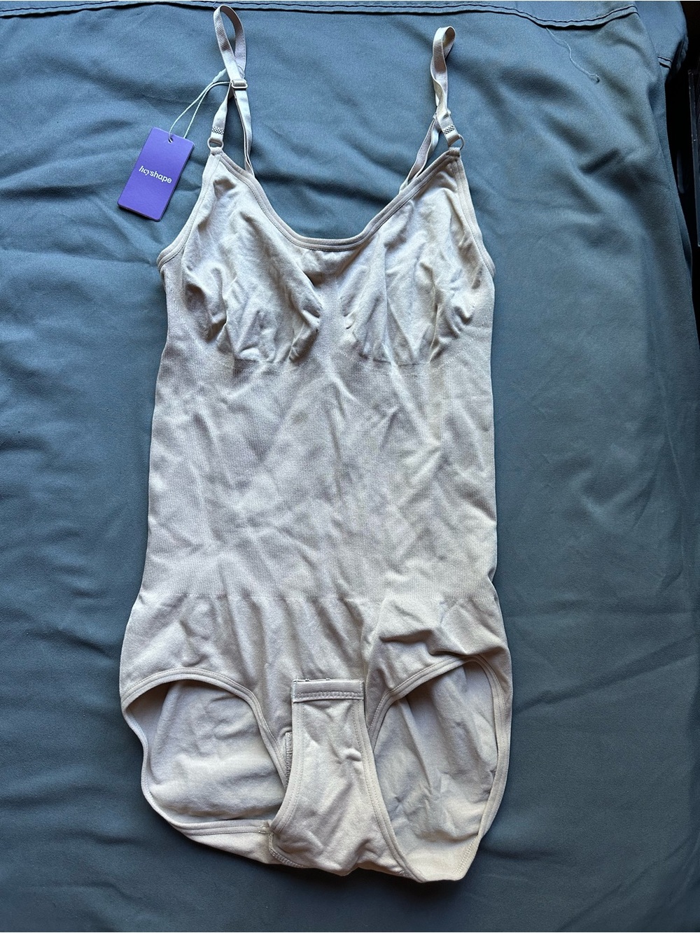 Light Nude Seamless Shaping Bodysuit with Adjustable Straps by heyday